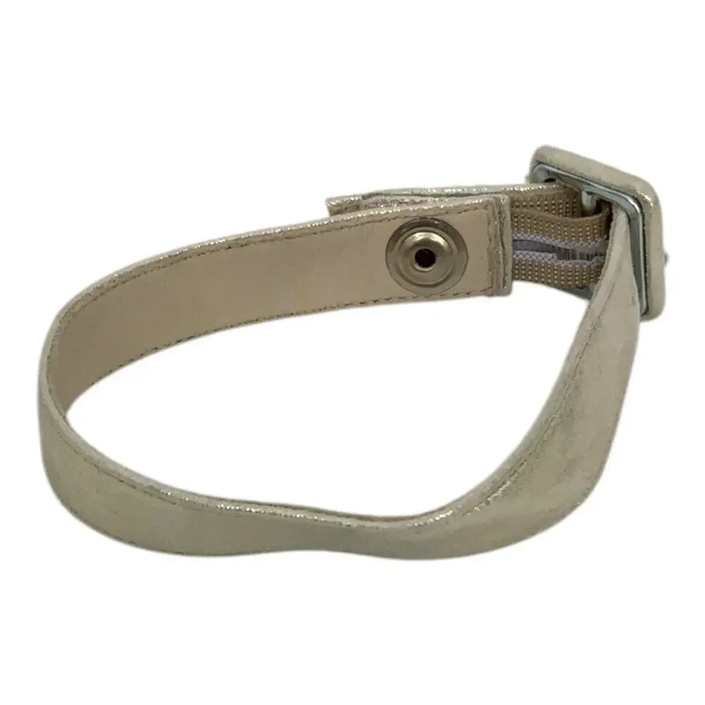 Champagne Metallic Faux Leather Adjustable Pet Collar Size Small NWT